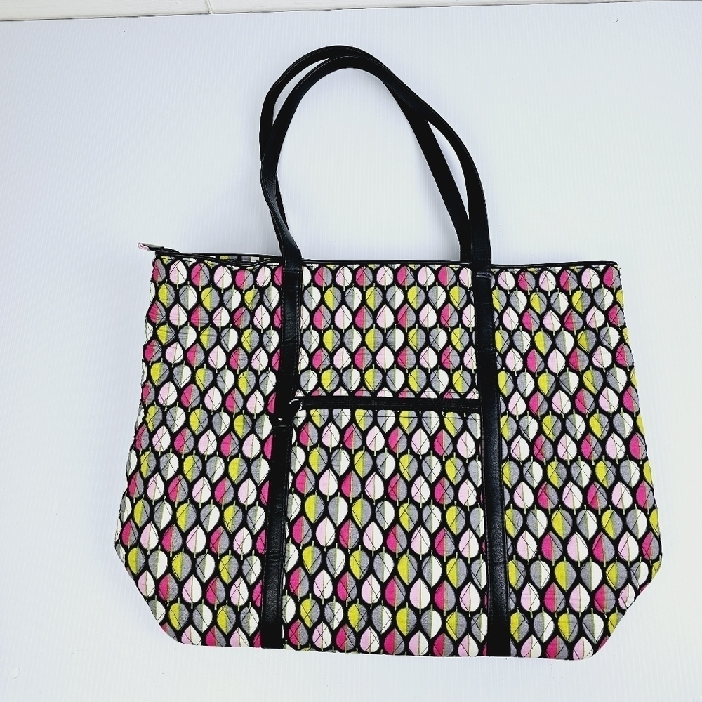 Vera Bradley Large Tote Bag Leaf Pattern - Picture 7 of 9